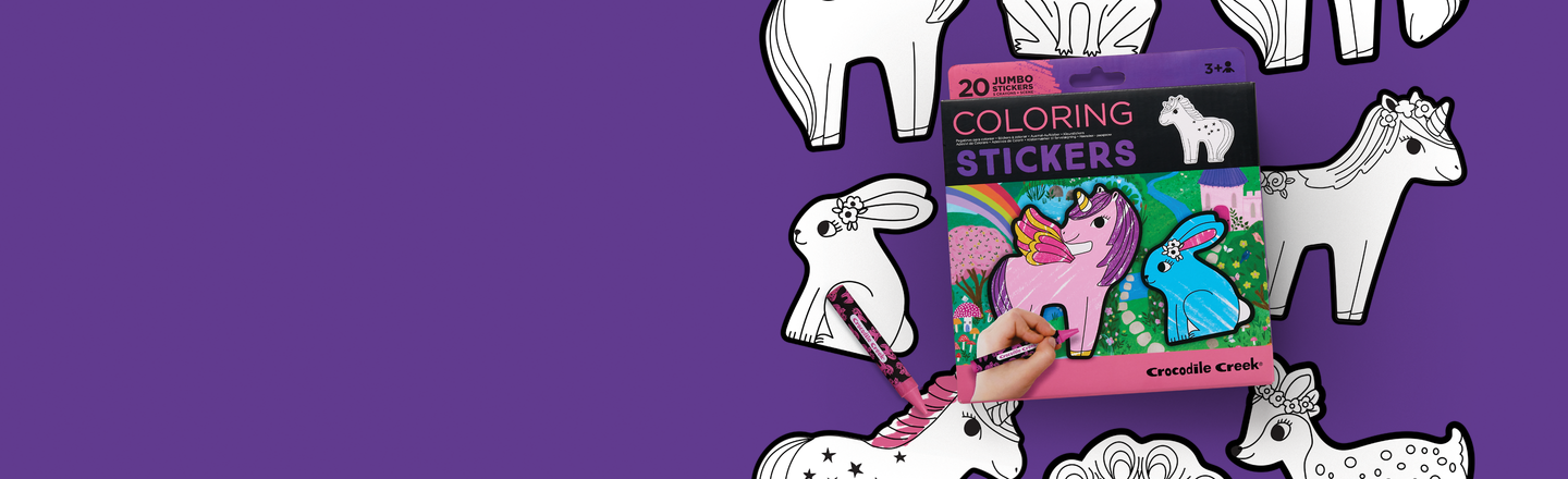 Stickers Set Colorable Coloring Sticker Sets – Crocodile Creek