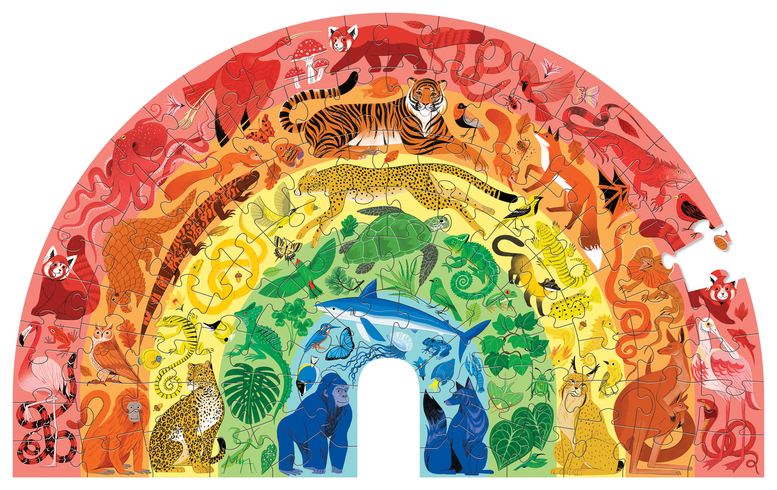 100 Pc Puzzles/Rainbow Animals