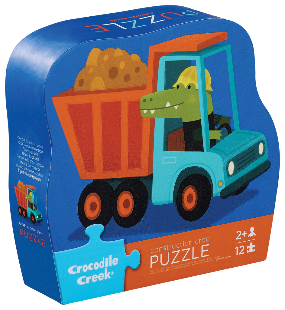12-Pc Mini Puzzle - Construction Croc – Crocodile Creek
