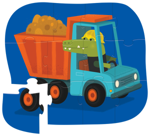 12-Pc Mini Puzzle - Construction Croc