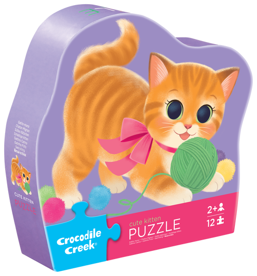 12-Pc Mini Puzzle - Cute Kitten