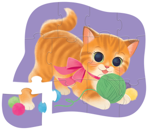 12-Pc Mini Puzzle - Cute Kitten