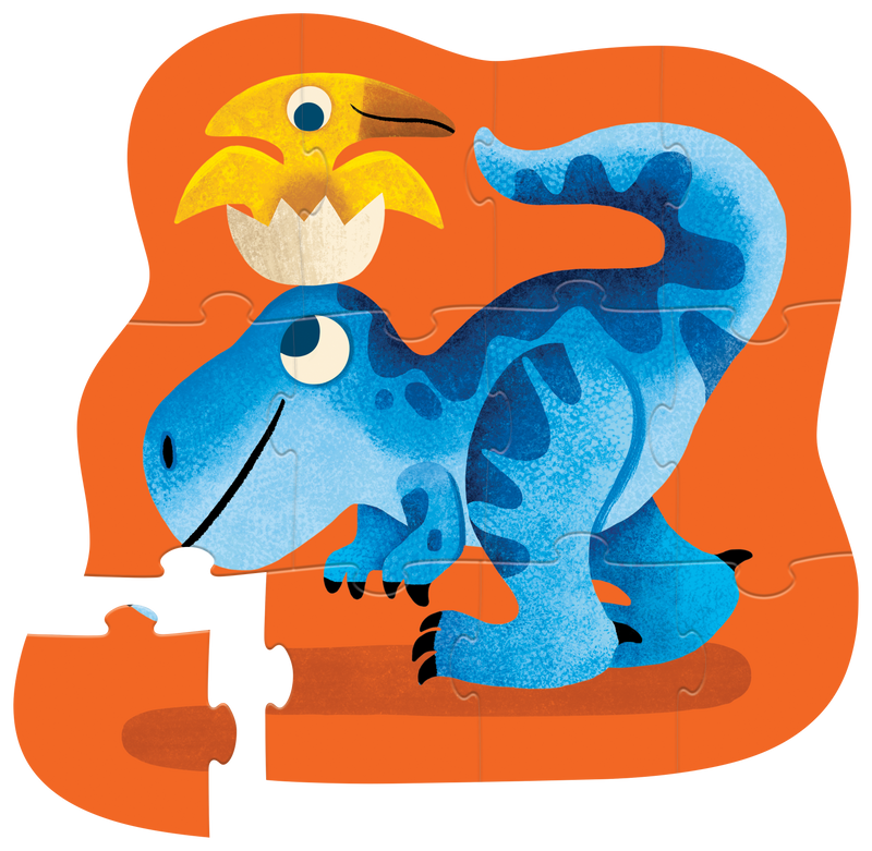12-Piece Mini Puzzle - Dino Friends