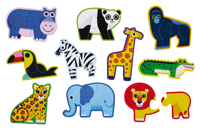 Let's Begin 2-Piece Box Puzzle - Jungle