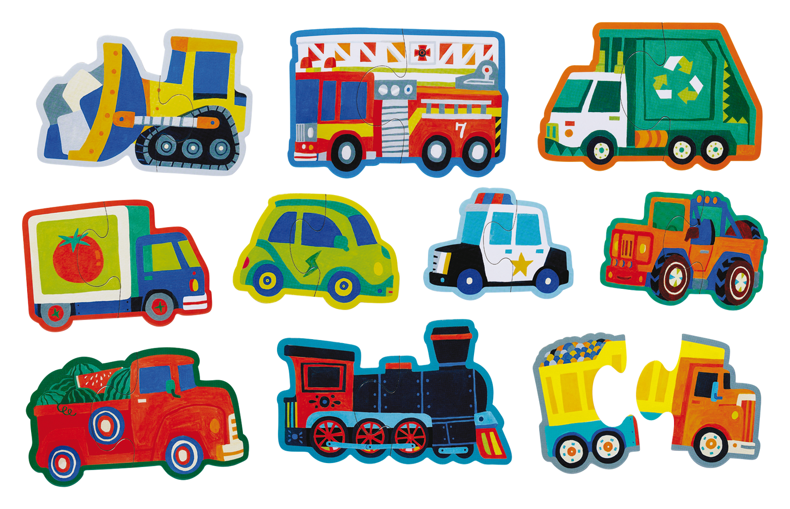 Let's Begin 2-Piece Box Puzzle - Vehicles