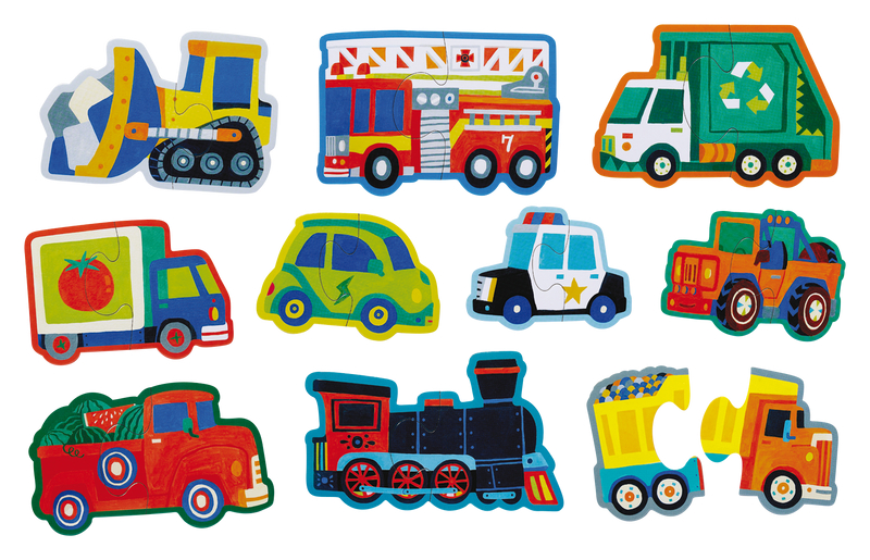 Let's Begin 2-Piece Box Puzzle - Vehicles