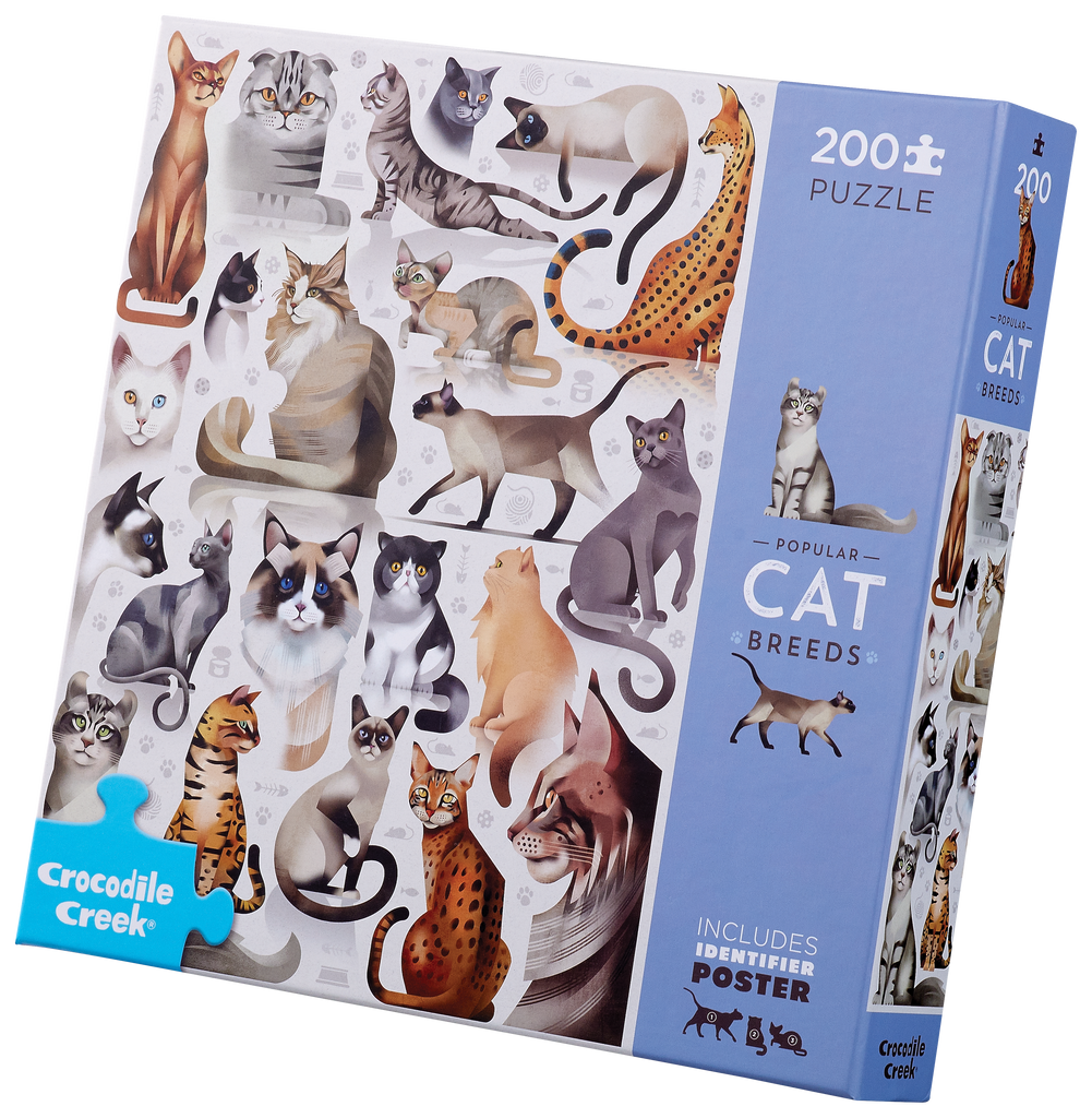 200-Piece Puzzle - Cat Breeds – Crocodile Creek