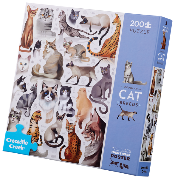 200-Piece Puzzle - Cat Breeds – Crocodile Creek