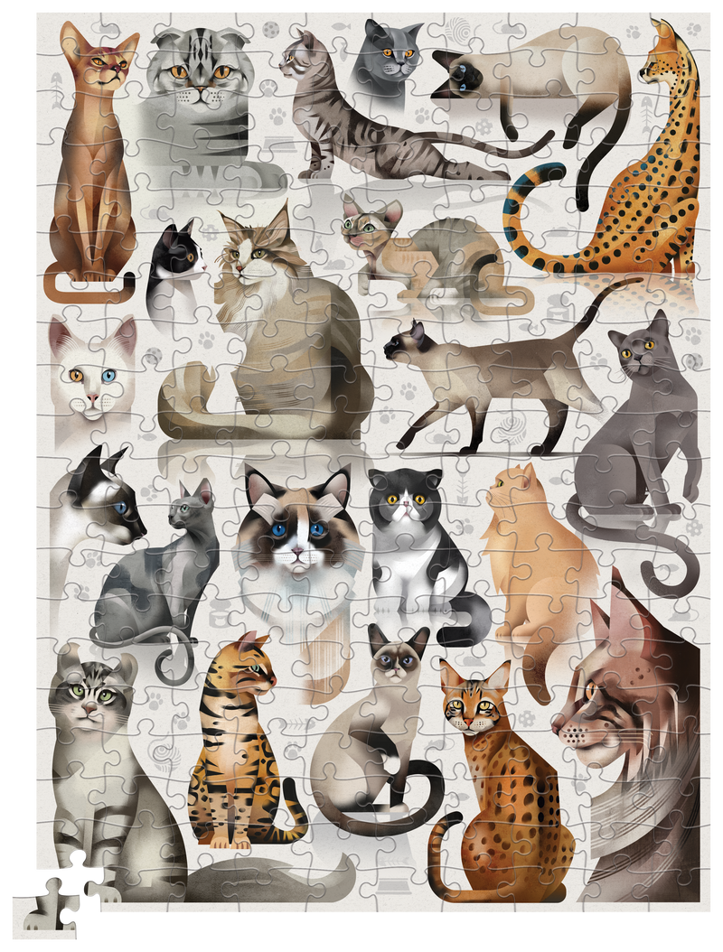 200-Piece Puzzle - Cat Breeds