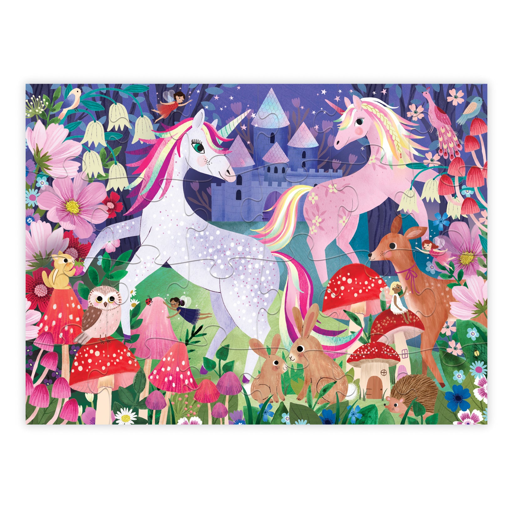 24-Piece Puzzle - Unicorn Castle – Crocodile Creek