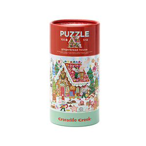 100 Pc Holographic Tube Puzzle/Gingerbread House