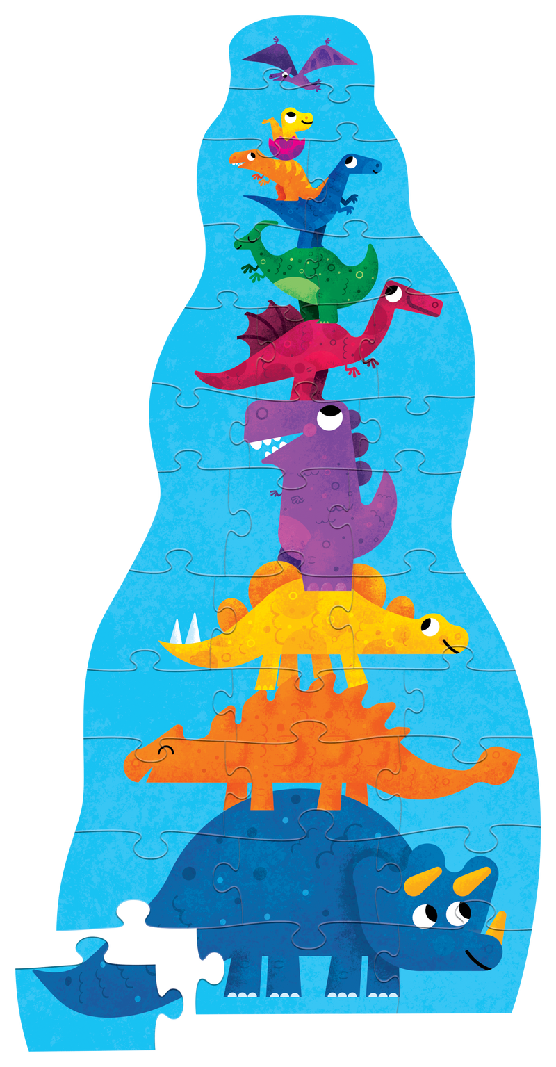 30 Pc Super Duper Tall Puzzle - Dinosaur