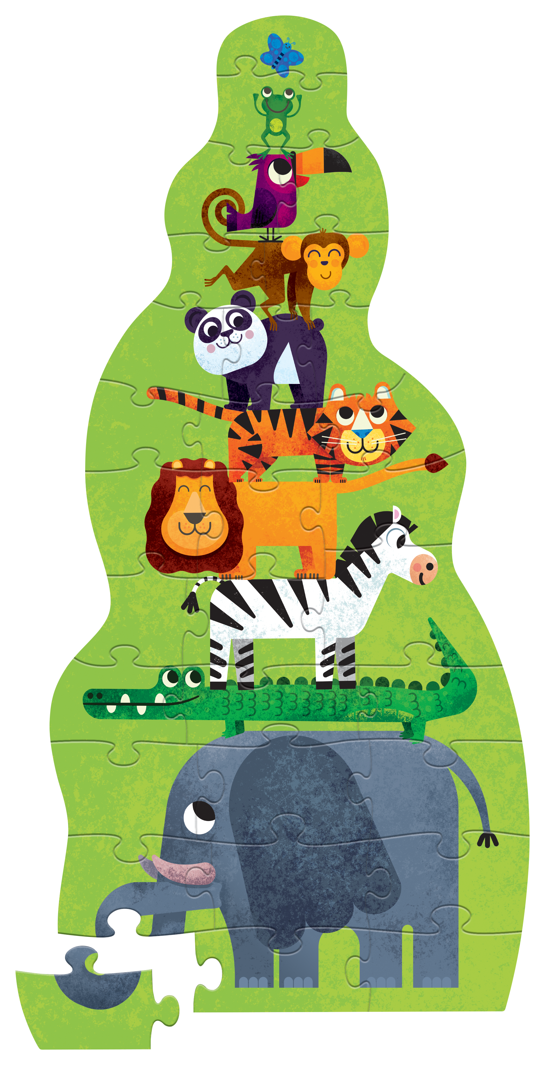 30 Pc Super Duper Tall Puzzle - Jungle – Crocodile Creek