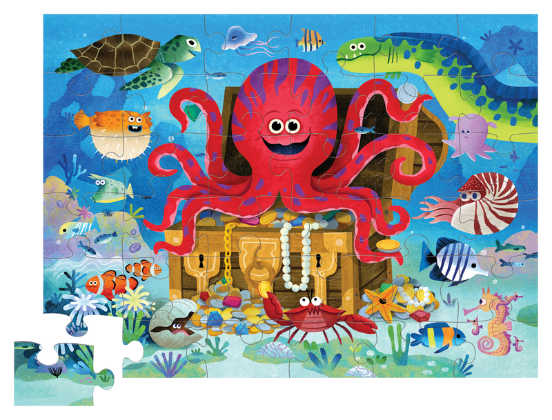 36-Pc Puzzle - Octopus Treasure