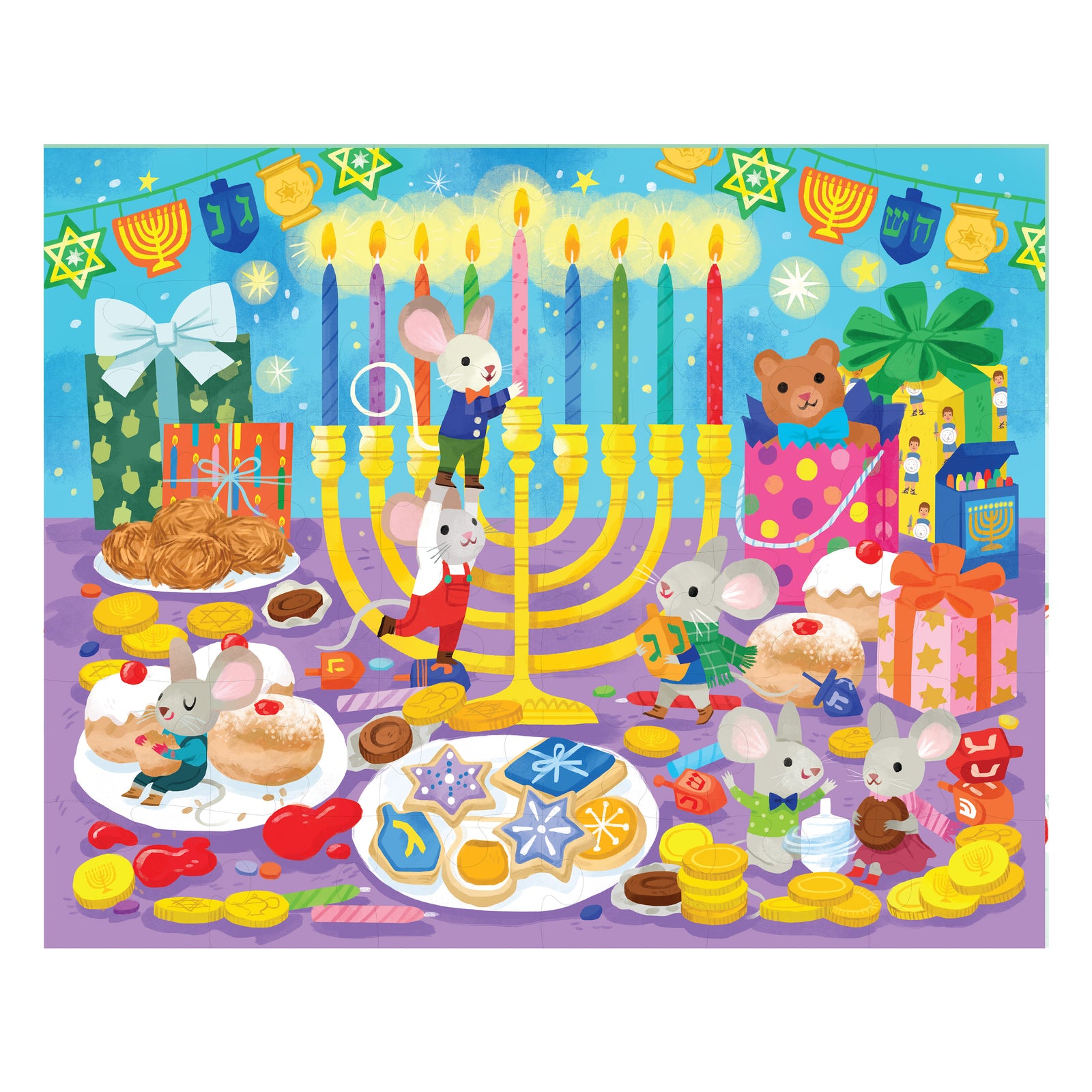 36-Piece Puzzle - Hanukkah Lights