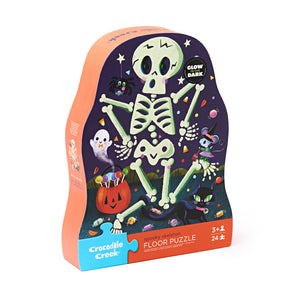 24 Pc Shape Box Puzzle / Spooky Skeleton - Glows in the Dark!