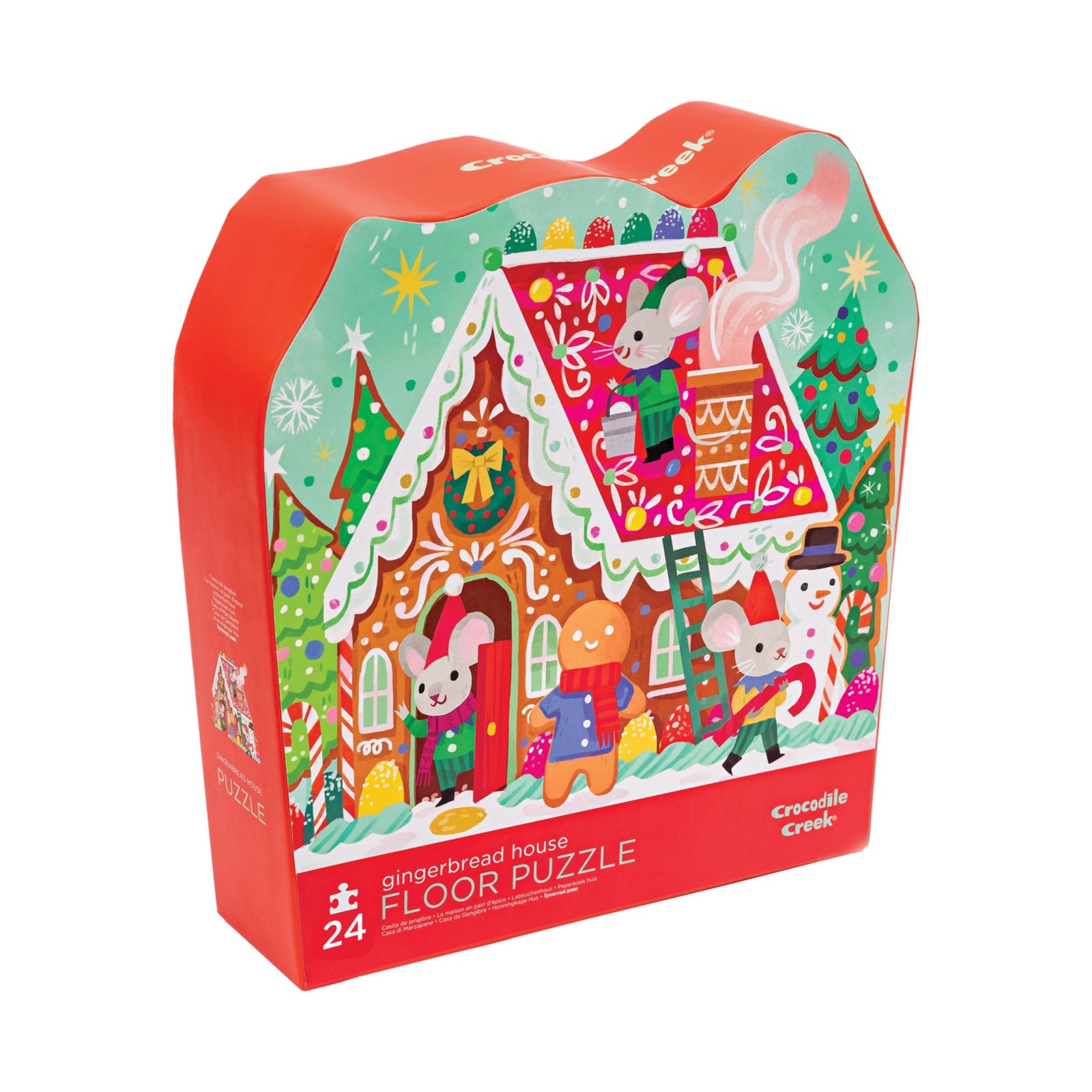 24 Pc Shaped Box Puzzle / Gingerbread House