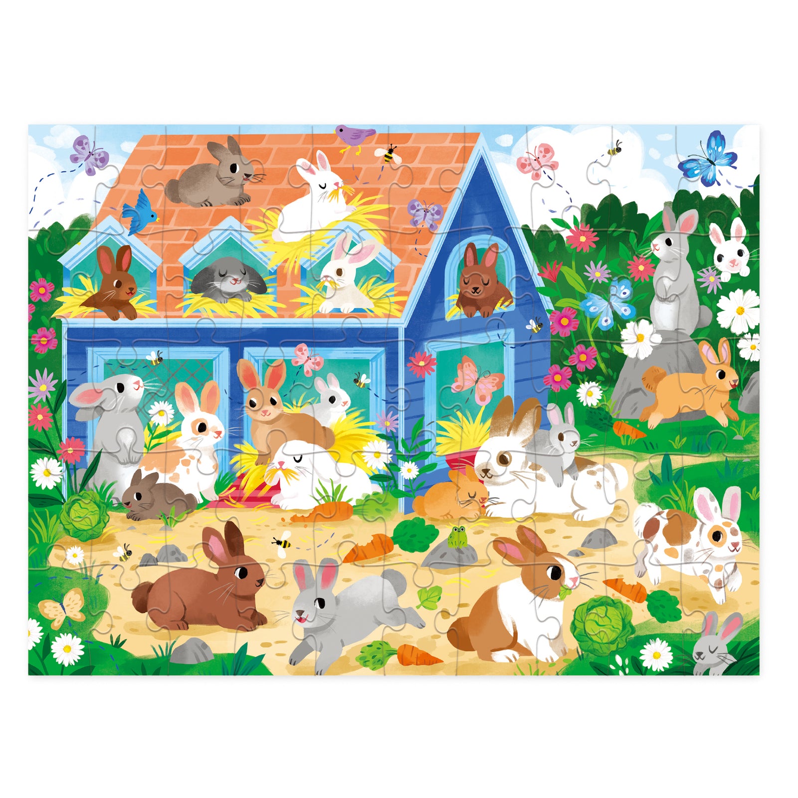 50-Piece House Puzzle - Bunny House