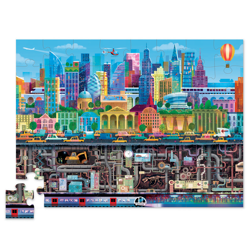 48-Piece Above + Below Puzzle - Big City