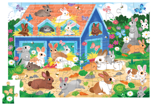 50 Pc Flat House Puzzle - Bunny House