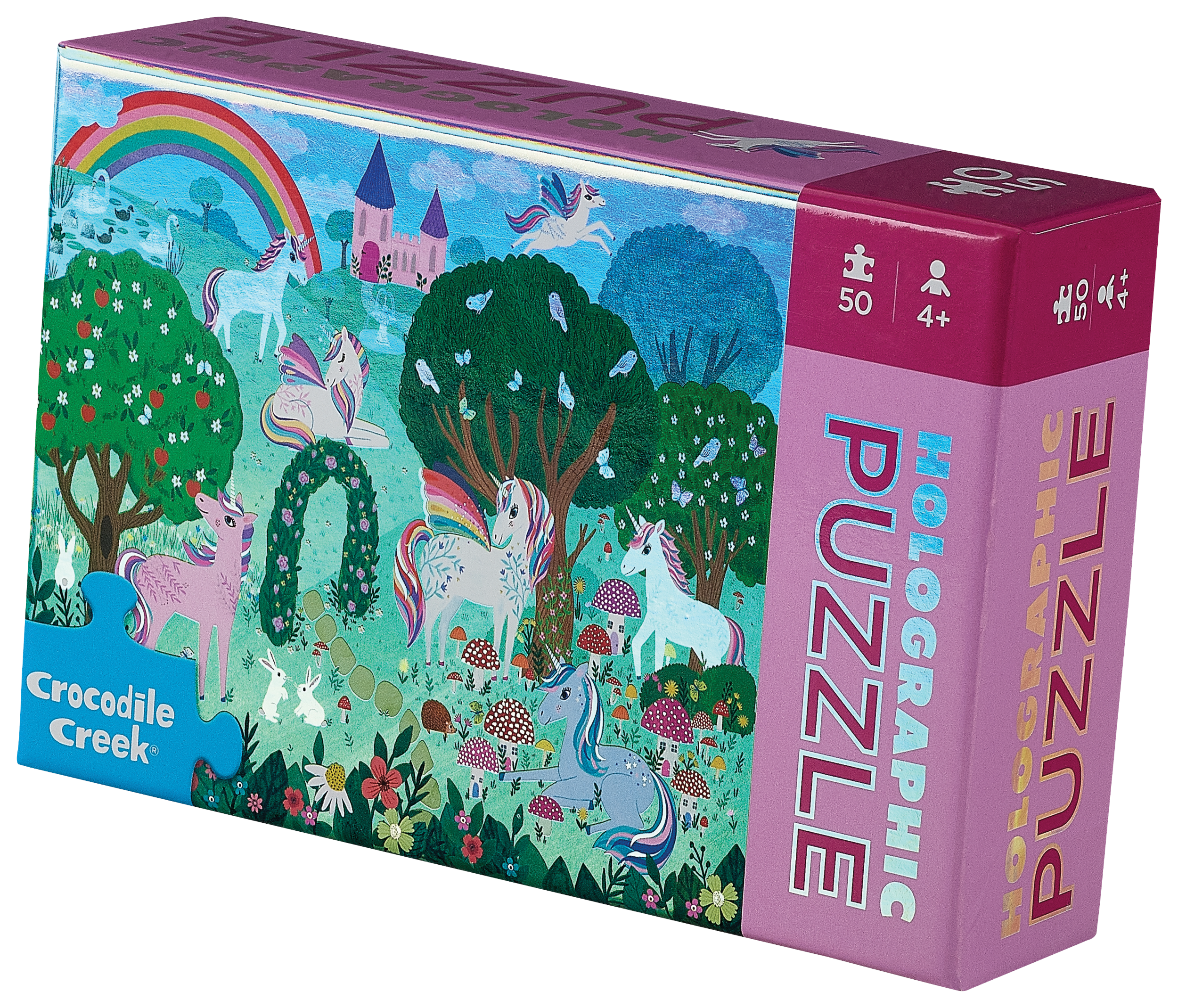 50 Pc HoloPuzzle - Unicorn – Crocodile Creek