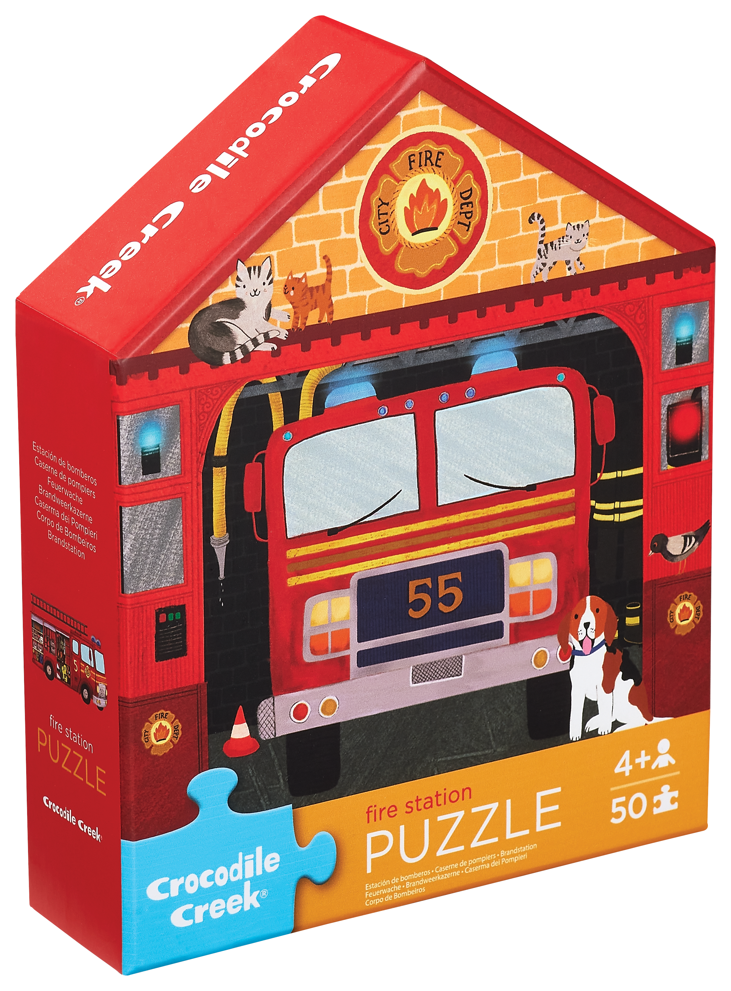 50 Pc Flat House Puzzle - Fire House – Crocodile Creek