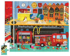 50 Pc Flat House Puzzle - Fire House