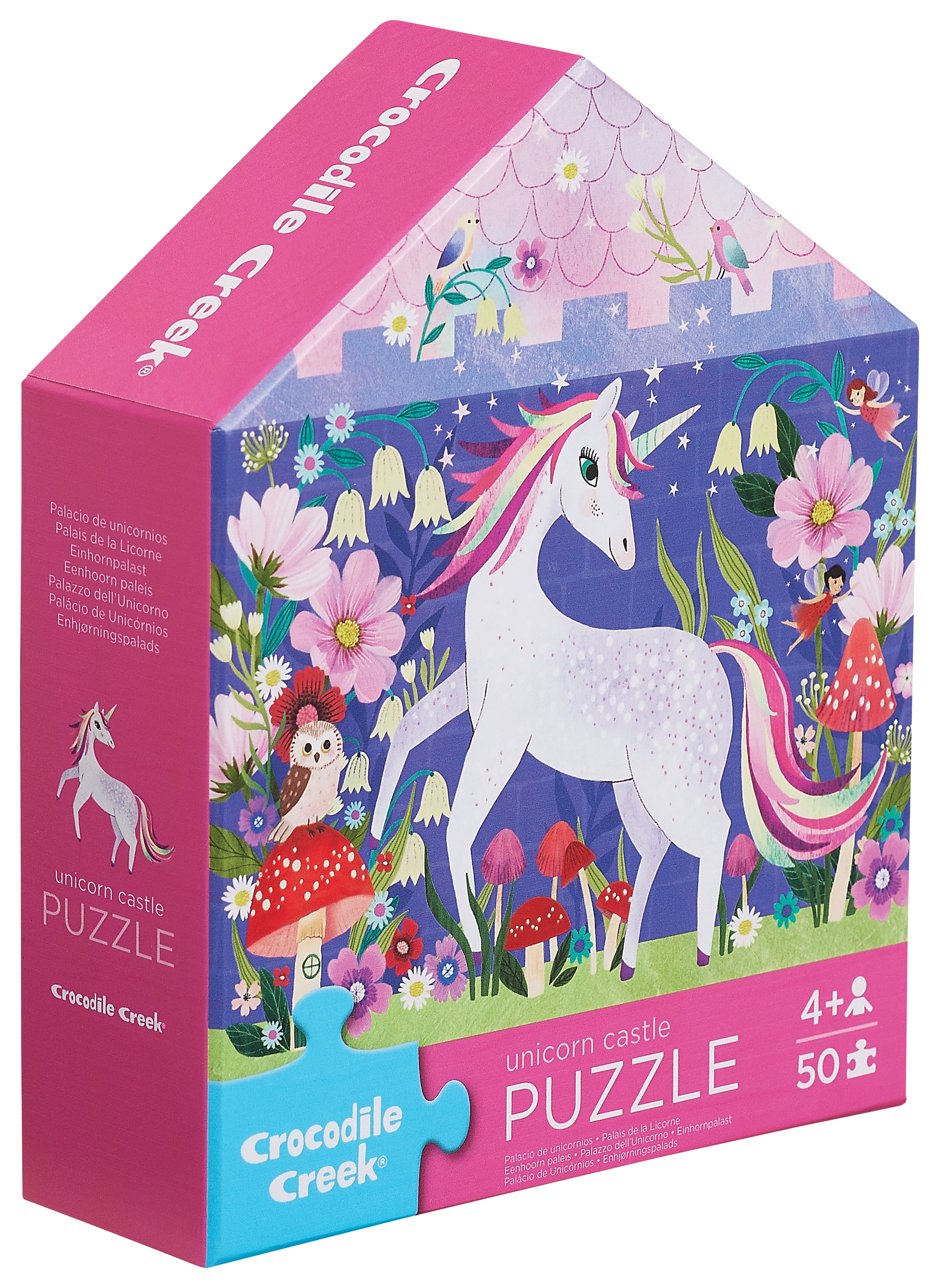 unicorn Joho Lowe 23ｇエクリプスケース入りスティール 50 Pc Flat House Puzzle - Unicorn Castle – Crocodile Creek