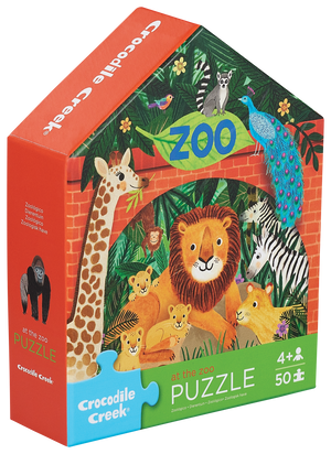 50 Pc Flat House Puzzle - Zoo