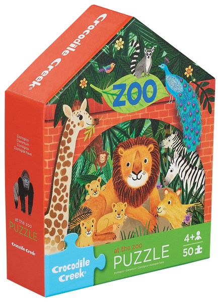 50 Pc Flat House Puzzle - Zoo – Crocodile Creek