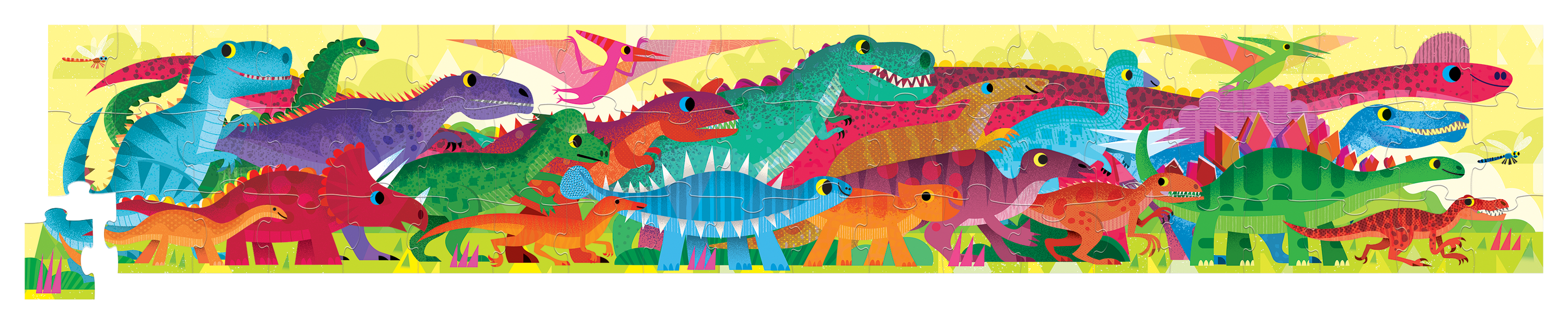 60-Pc Super Duper Long Puzzle - DinoWorld – Crocodile Creek