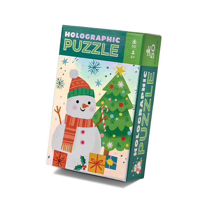 50-Piece Holographic Puzzle - Snowman