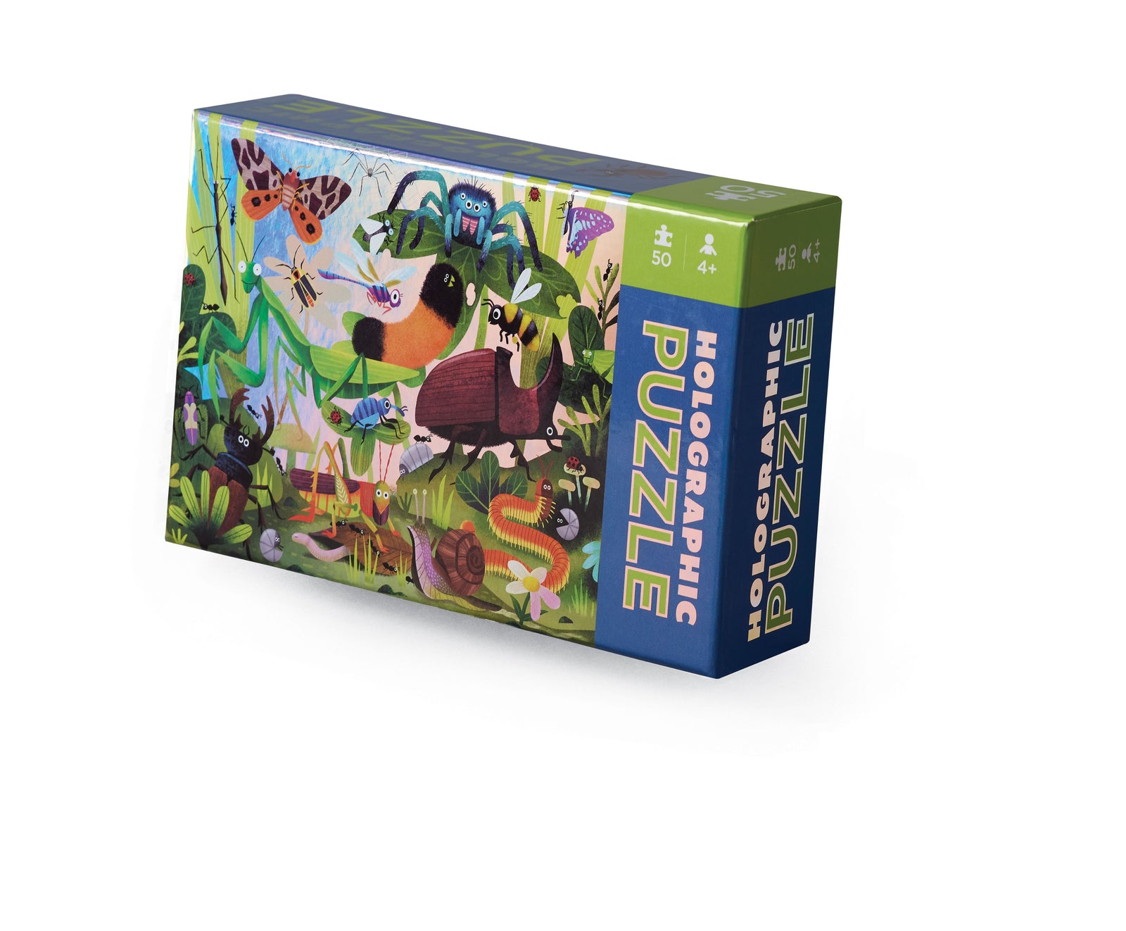 50-Piece Holographic Puzzle - Backyard Bugs