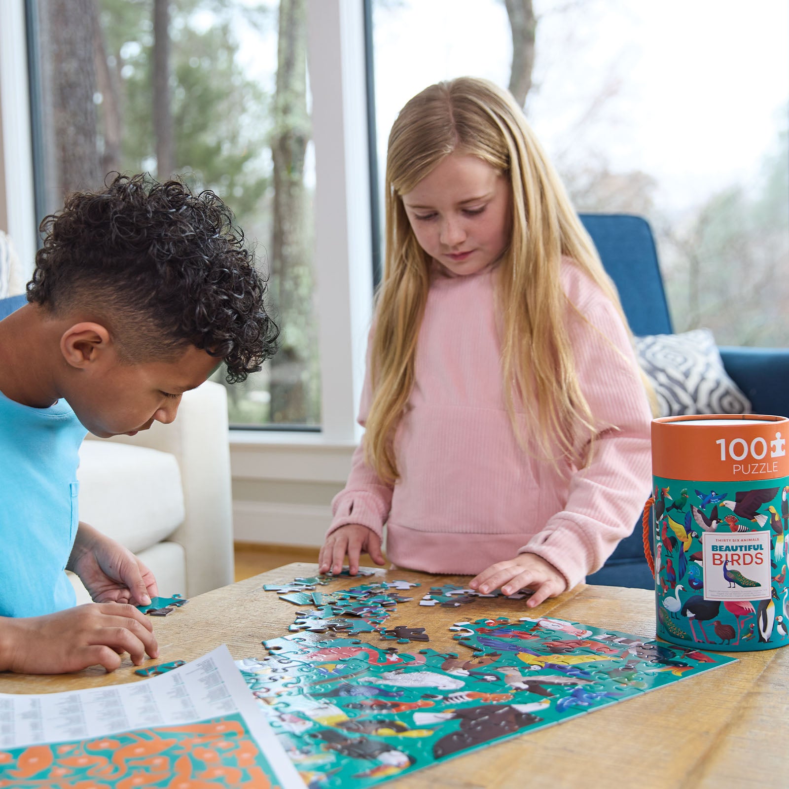 100-Piece Puzzle - 36 Beautiful Birds