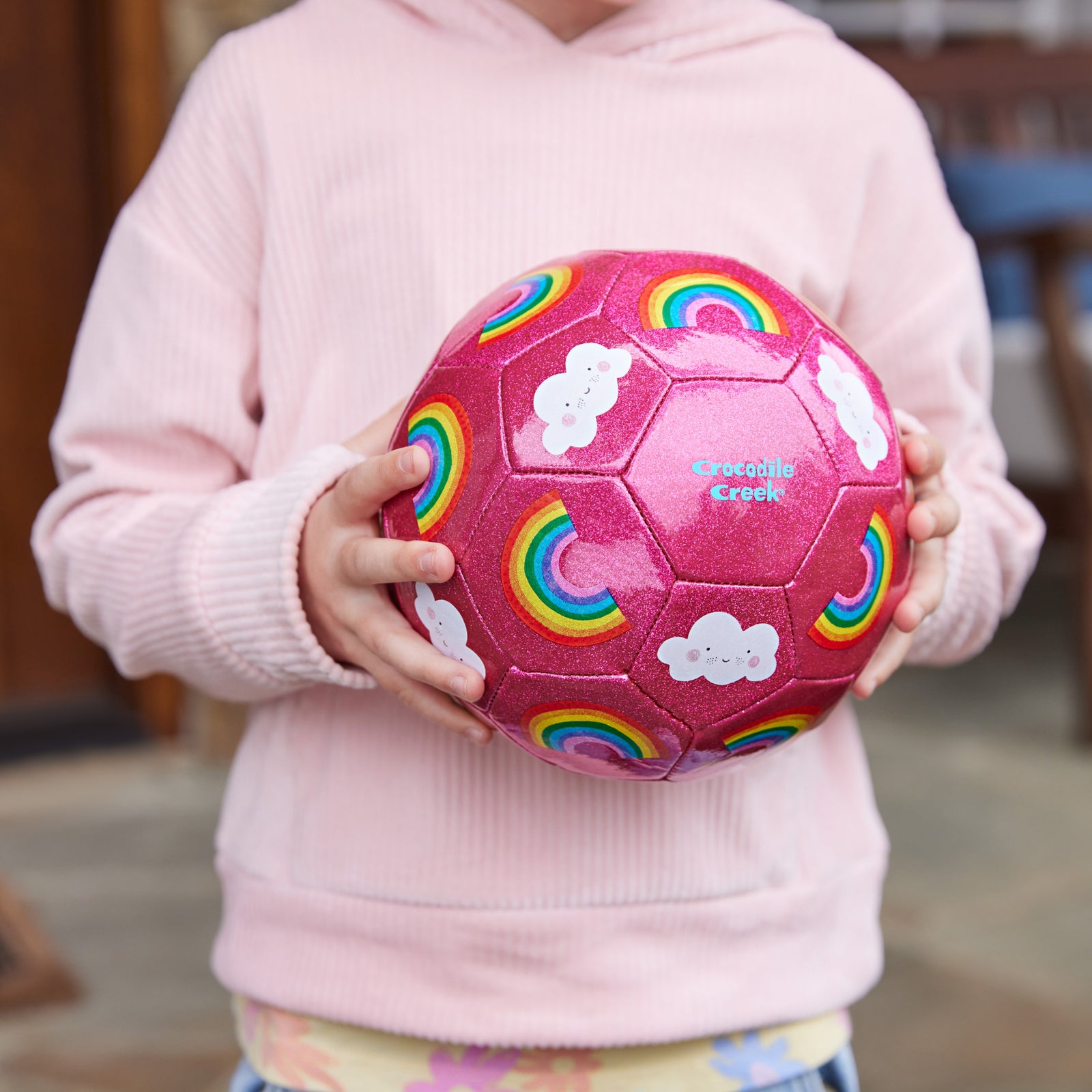 Size 3 Glitter Soccer Ball - Rainbow