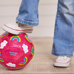 Size 3 Glitter Soccer Ball - Rainbow