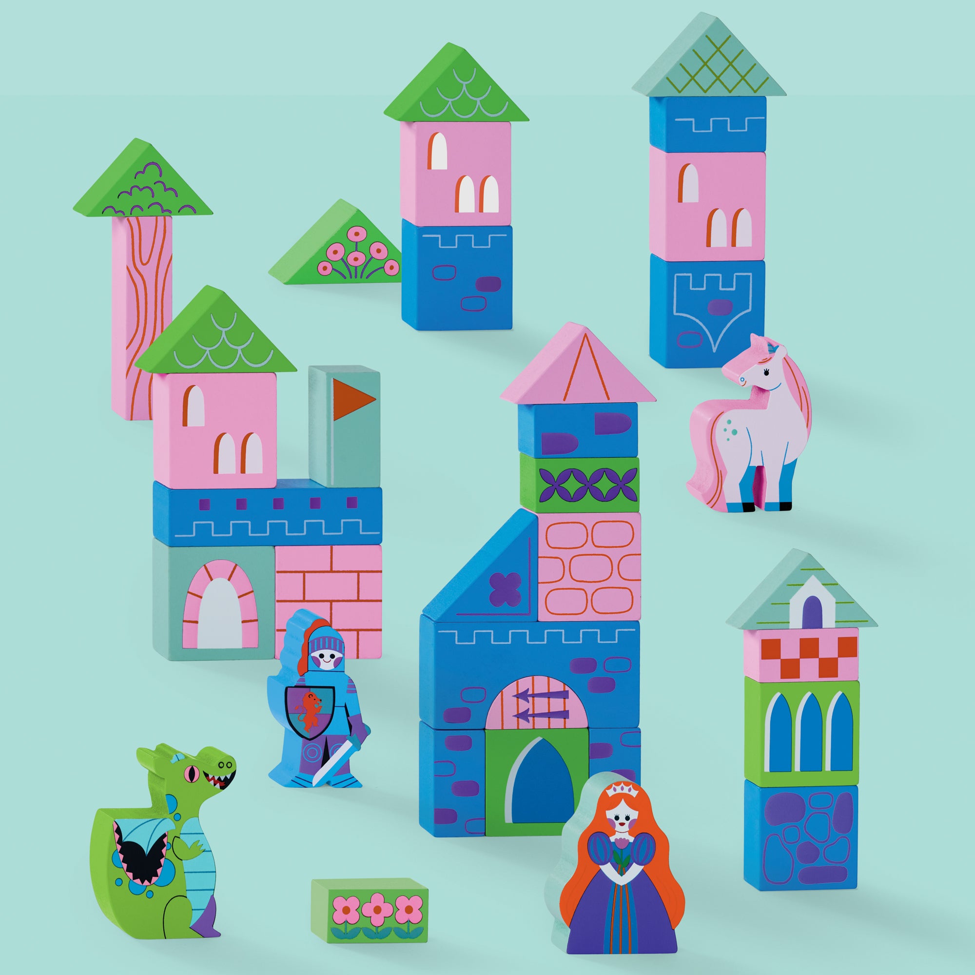 Build & Play Wood Blocks - Princess Palace – Crocodile Creek Build & Play Wood Blocks - Princess Palace – Crocodile Creek