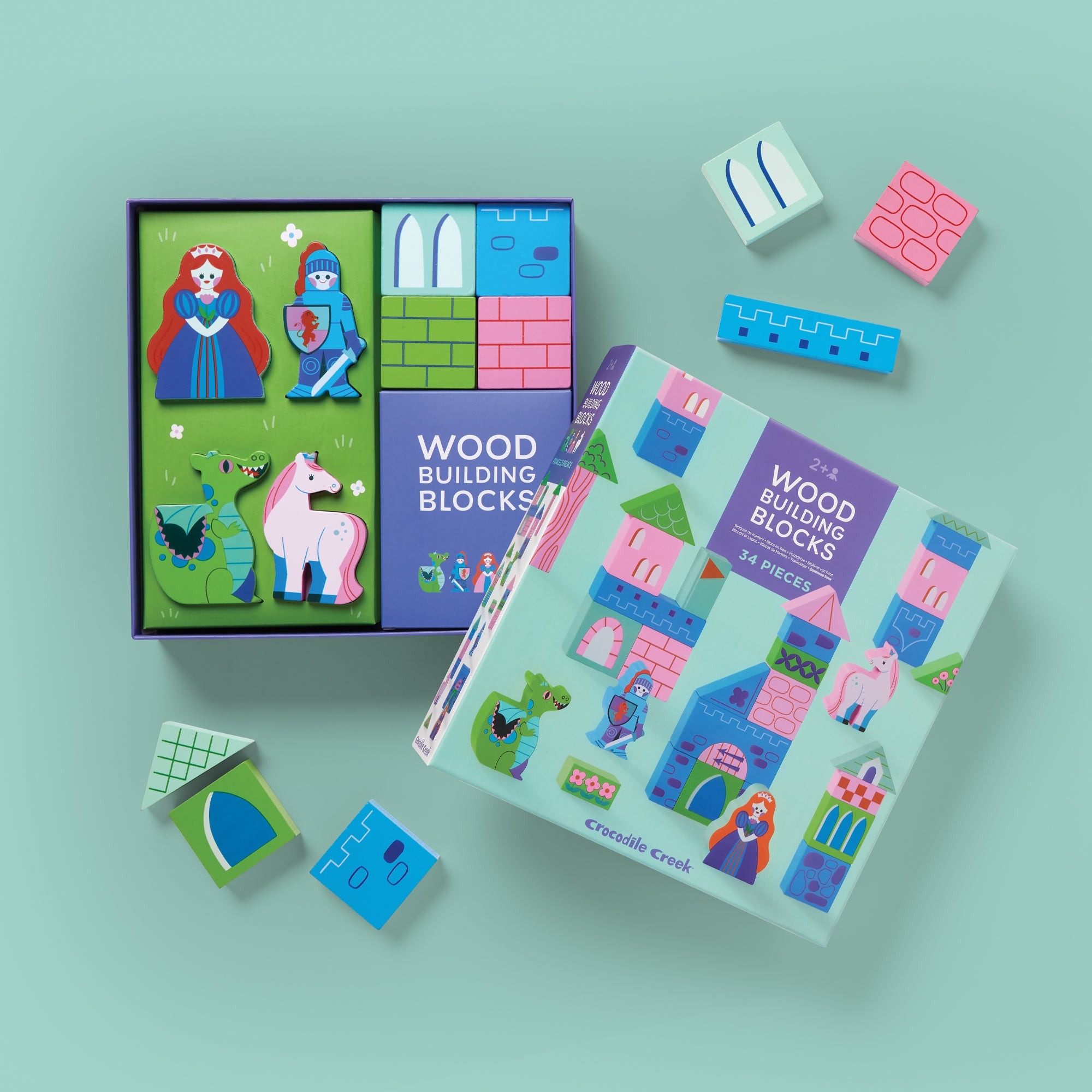 Build & Play Wood Blocks - Princess Palace – Crocodile Creek