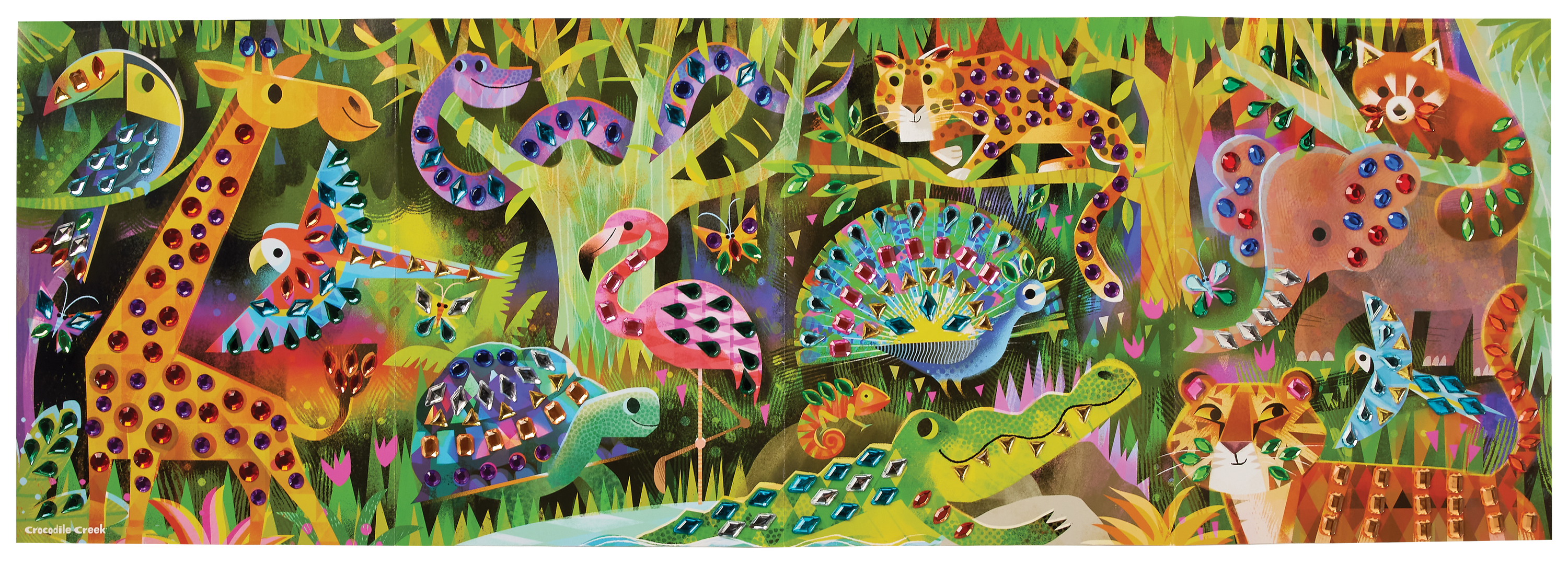 Jewel Art Poster - Jungle Paradise – Crocodile Creek