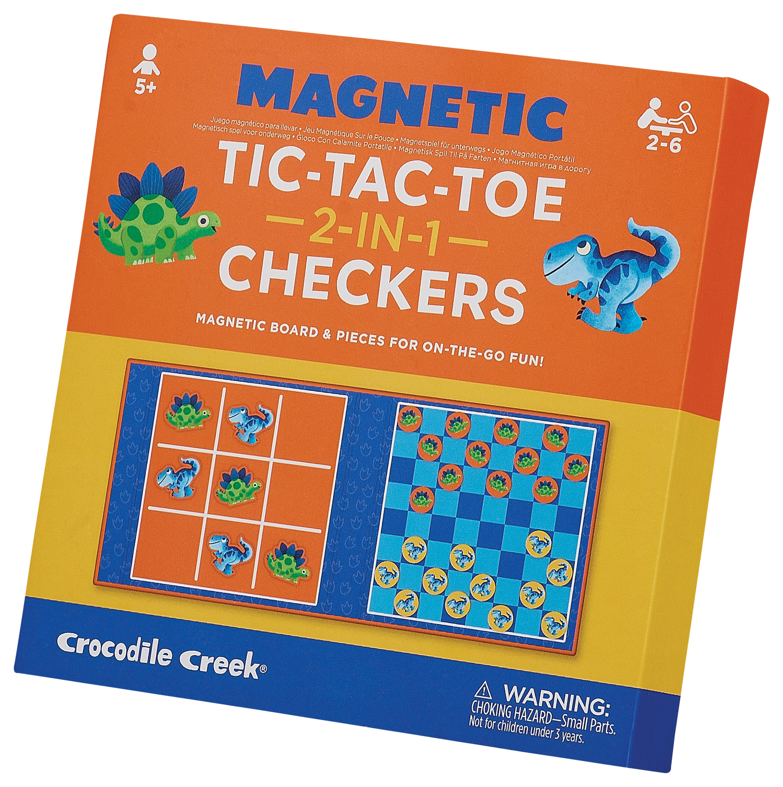 Magnetic Games/Tic Tac Toe & Checkers - Dino