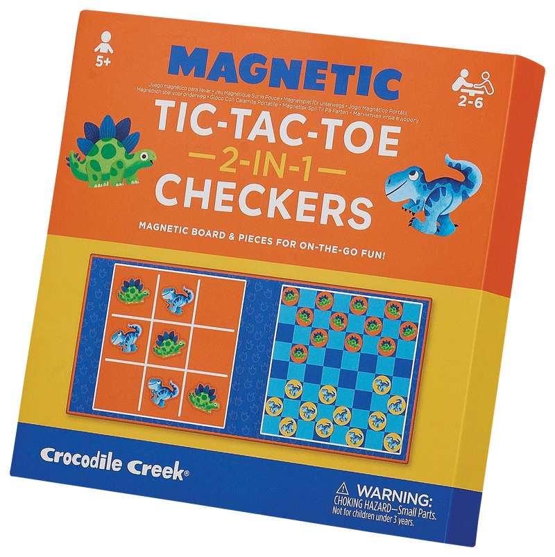 Magnetic Games/Tic Tac Toe & Checkers - Dino
