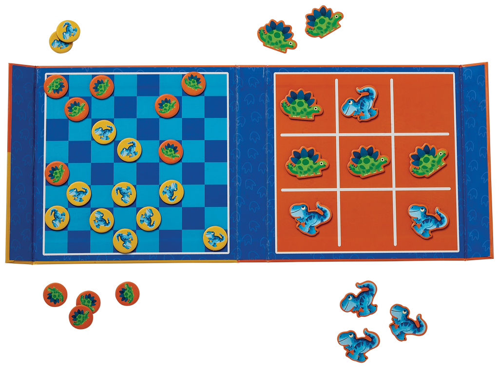 Magnetic Games/Tic Tac Toe & Checkers - Dino – Crocodile Creek