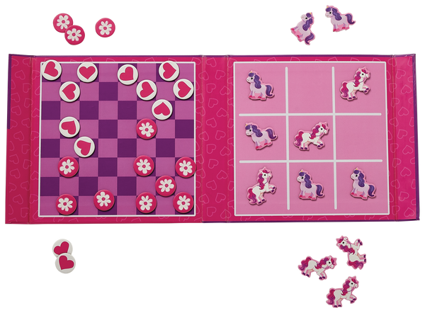 Magnetic Games/Tic Tac Toe & Checkers - Unicorn – Crocodile Creek