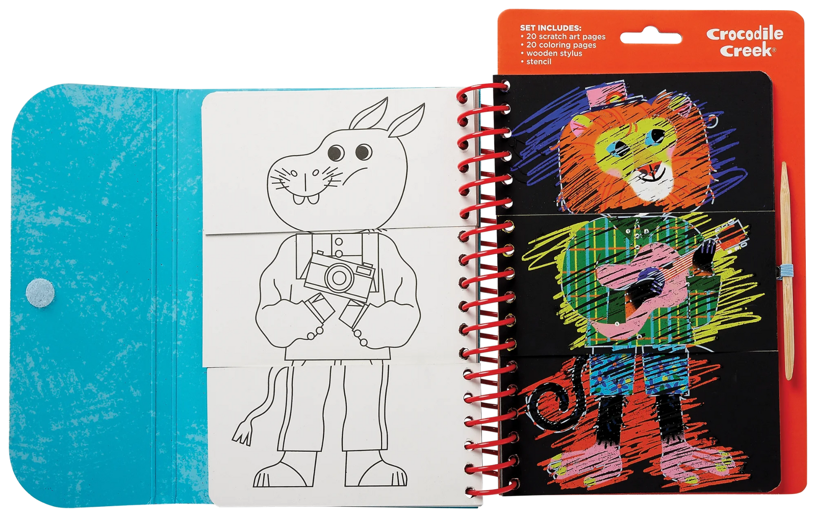 Mix & Match Scratch Art Coloring Flip Book - Animals