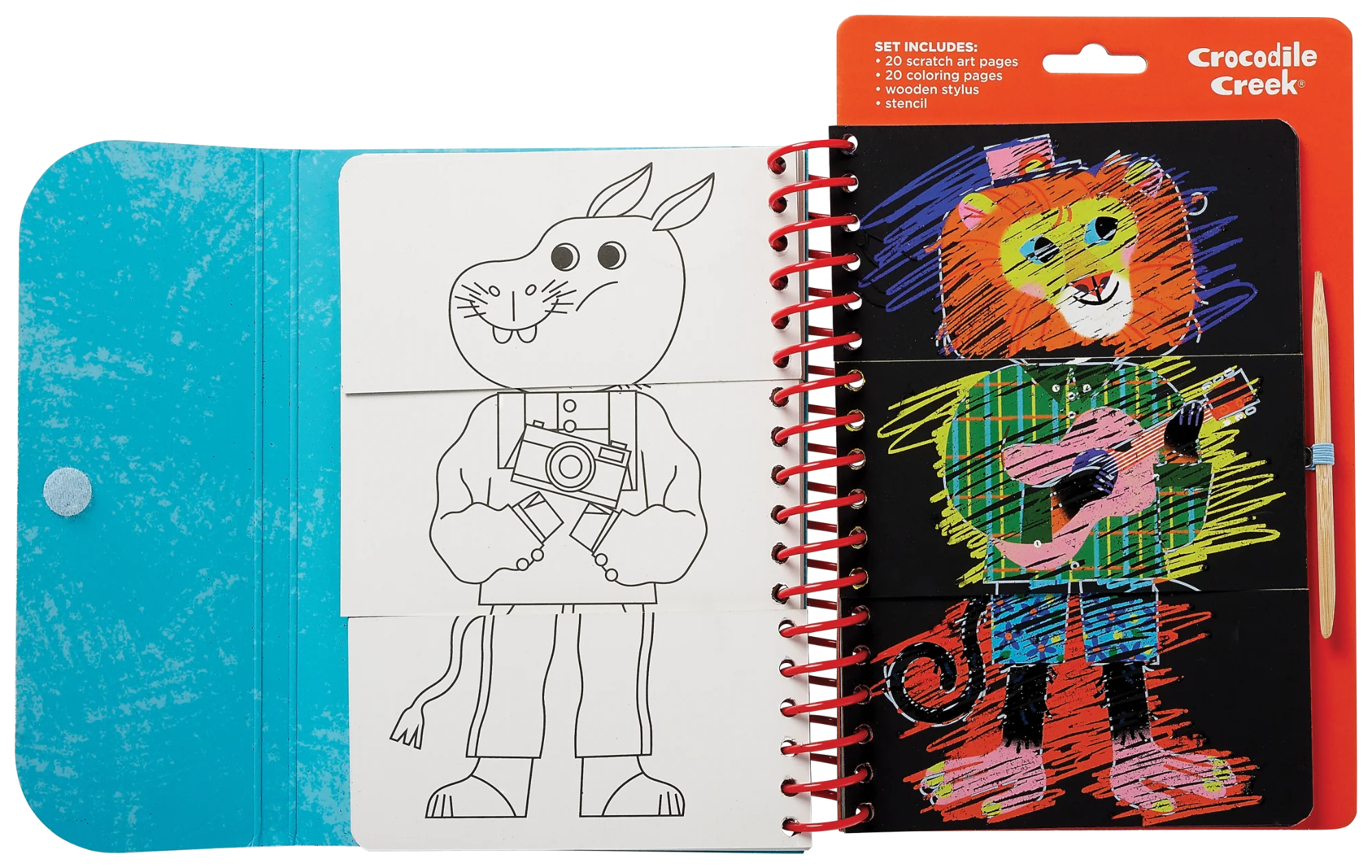 Mix & Match Scratch Art Coloring Flip Book - Animals – Crocodile Creek