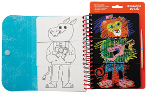 Mix & Match Scratch Art Coloring Flip Book - Animals