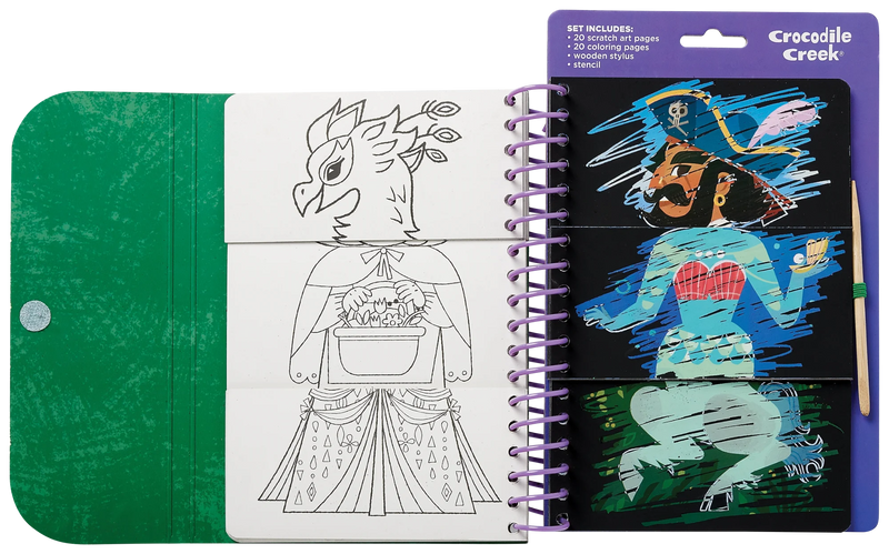 Mix & Match Scratch Art Coloring Flip Book - Fairytale Magic