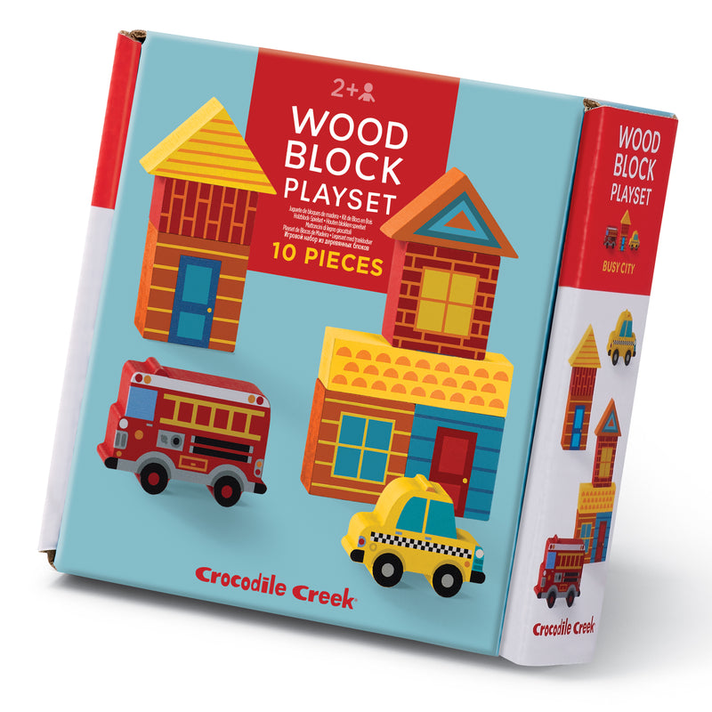 Build & Play Mini Wood Blocks - Busy City
