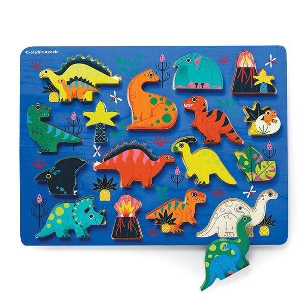 16-Piece Wood Puzzle Dinosaur – Crocodile Creek