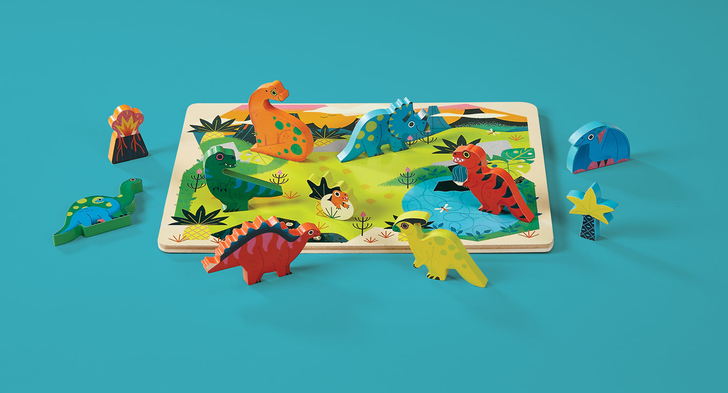 16-Piece Wood Puzzle Dinosaur – Crocodile Creek